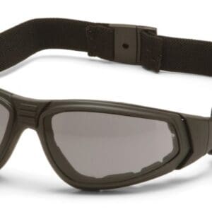 Olive tactical goggles with adjustable strap