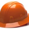 An Orange Color Protective Cap for Workers