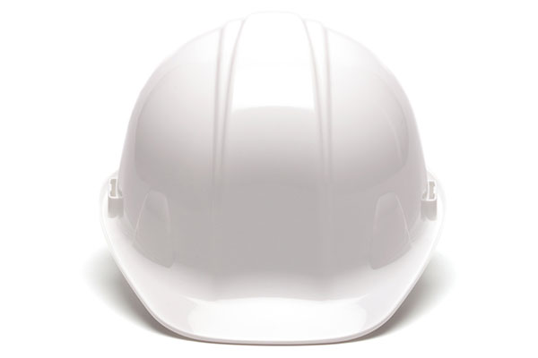 A White Color Protective Cap on White Background