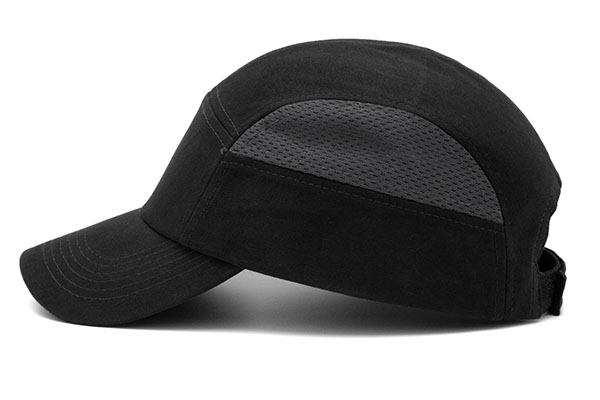 A Black and Grey Color Baseball Bump Cap Back Side