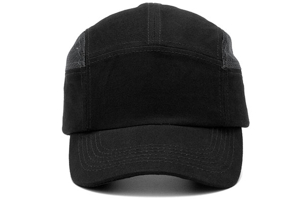A Black and Grey Color Baseball Bump Cap Front Shot