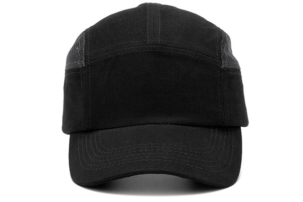 A Black and Grey Color Baseball Bump Cap Front View