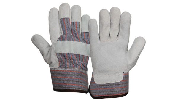 A White Glove With Violet Check Pattern