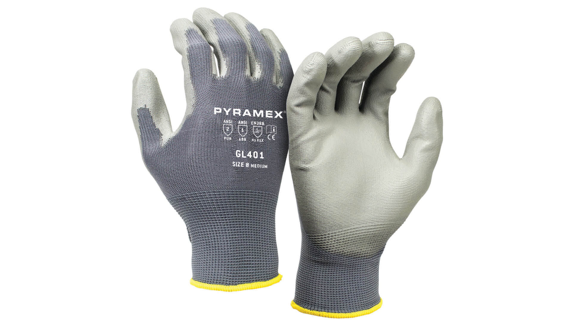Pyramex Gloves in Blue and White Color
