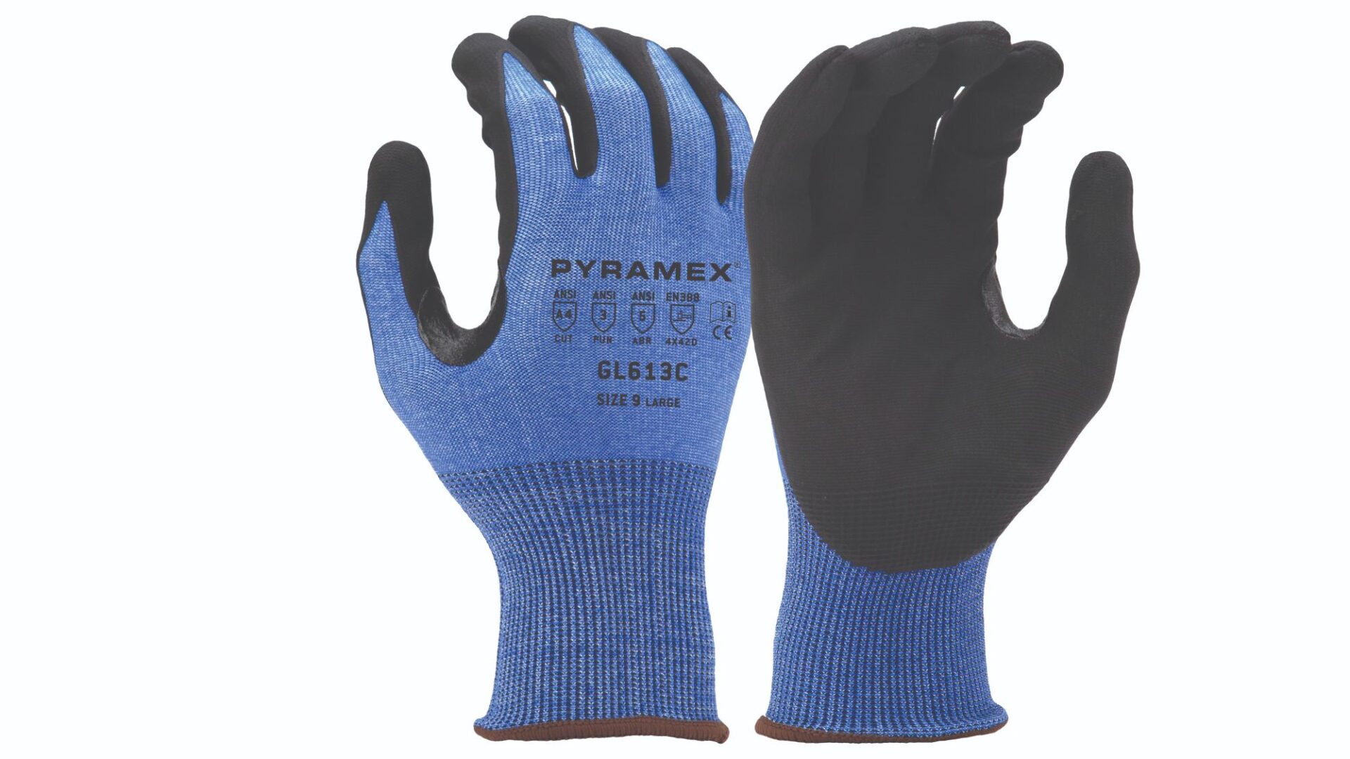A Black and Blue Gloves Pair Set