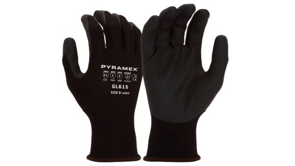 A Full Black Pyramex Gloves Pair Set