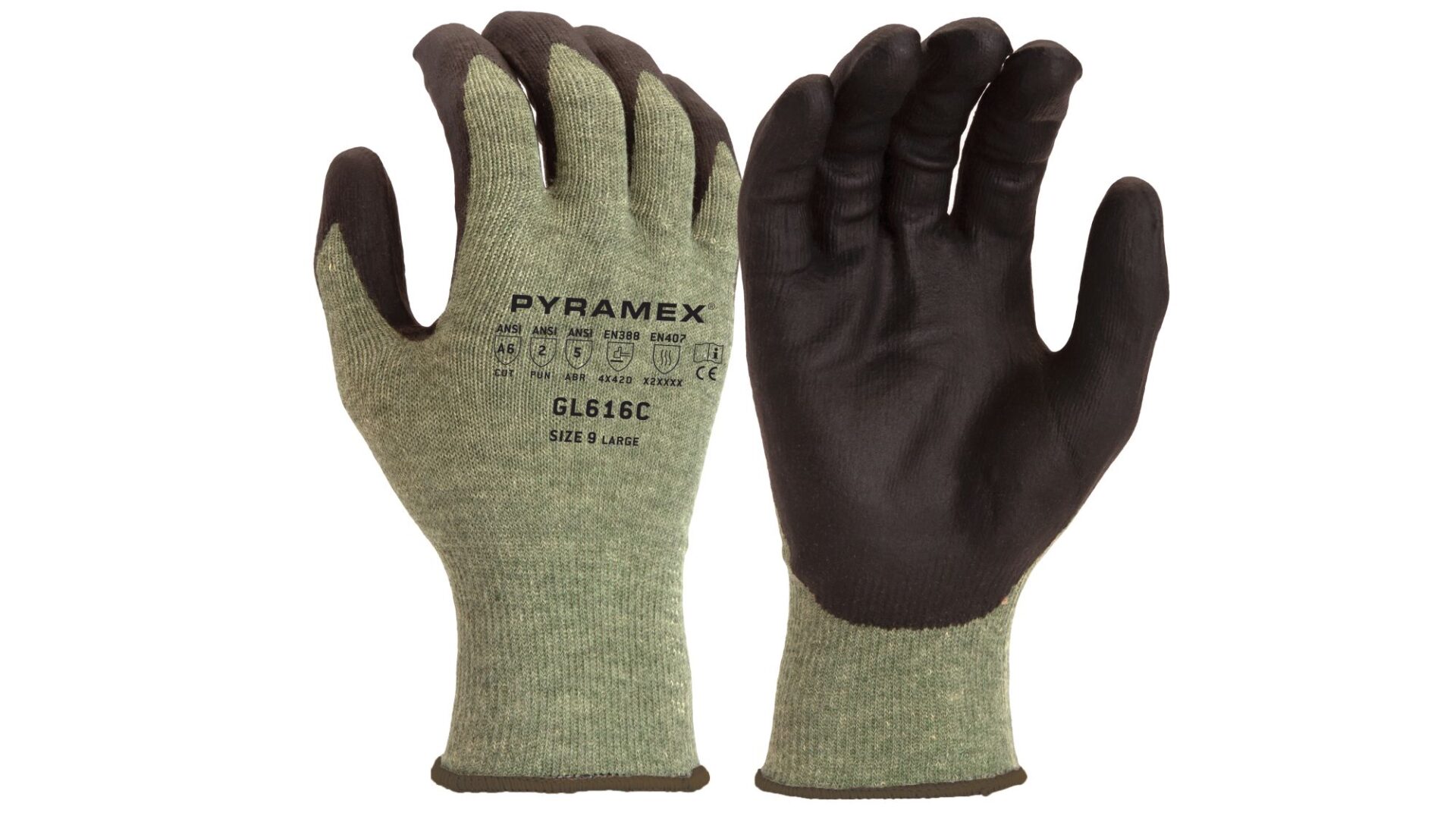 A Cream and Black Gloves Pair Set