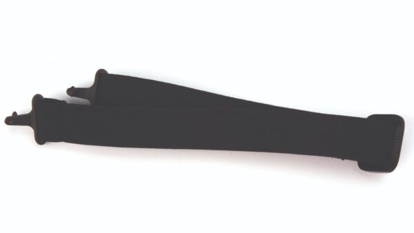 A Black Color Strap on a White background